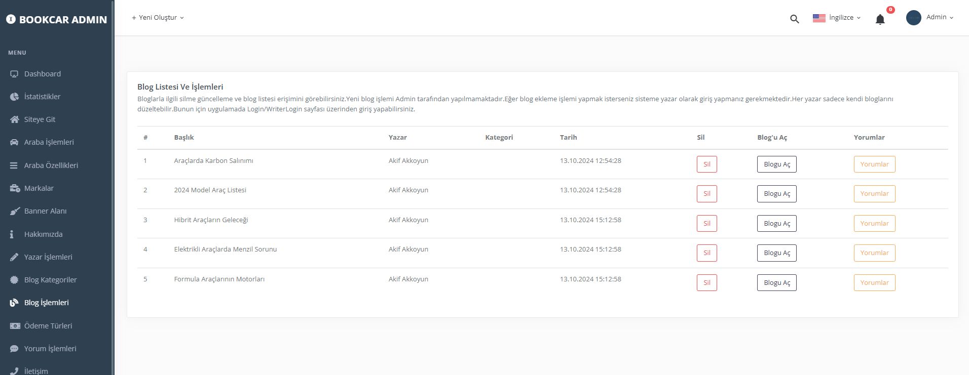 Car Rental Management System