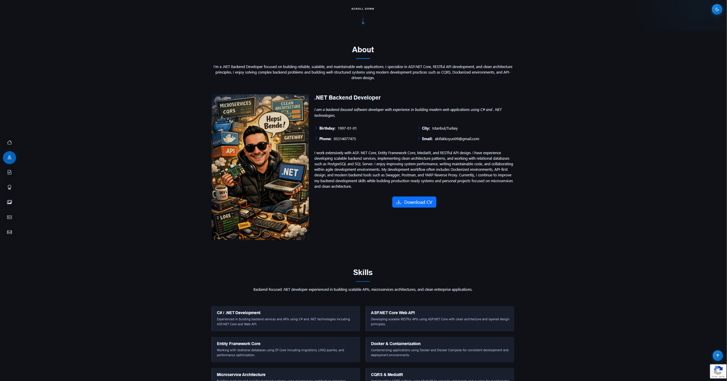 Personal Portfolio Microservices Platform