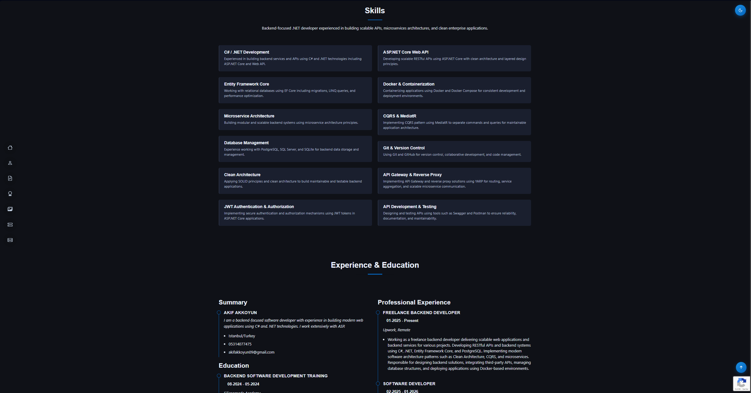 Personal Portfolio Microservices Platform