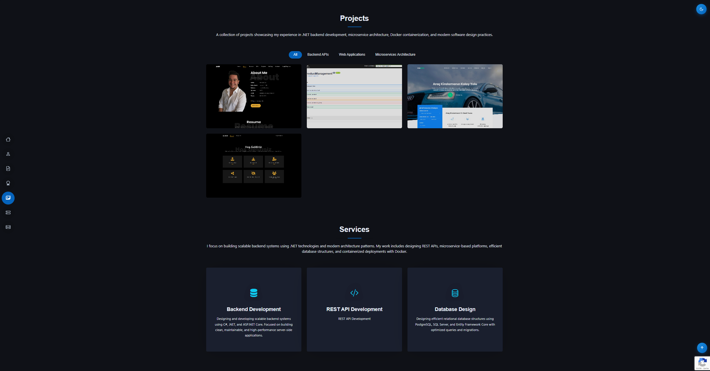 Personal Portfolio Microservices Platform