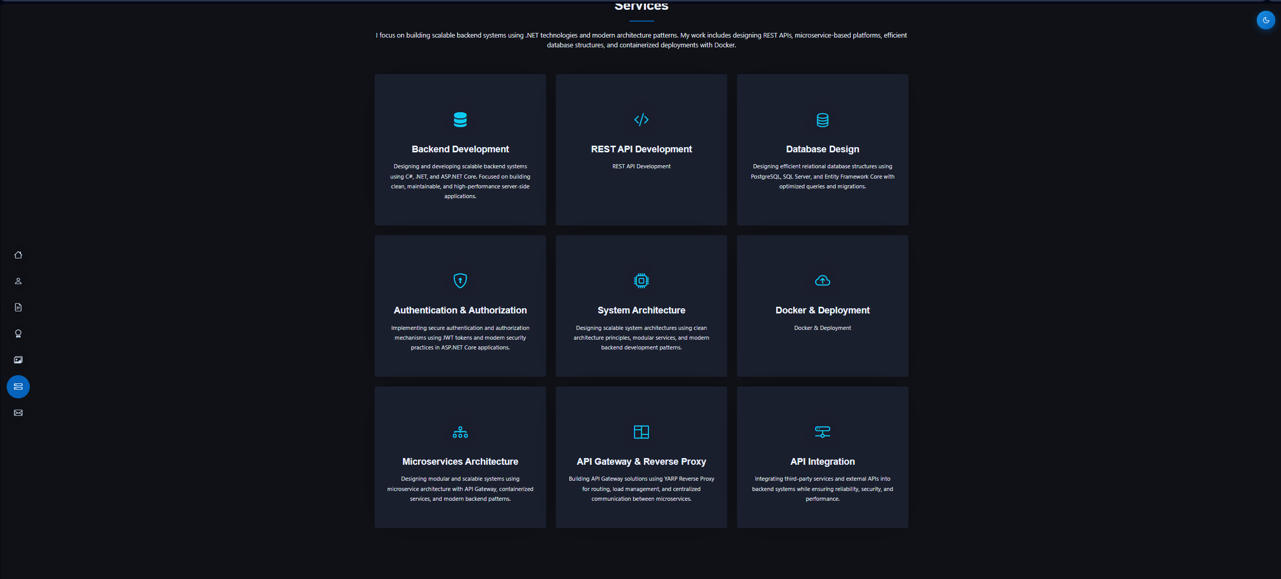 Personal Portfolio Microservices Platform