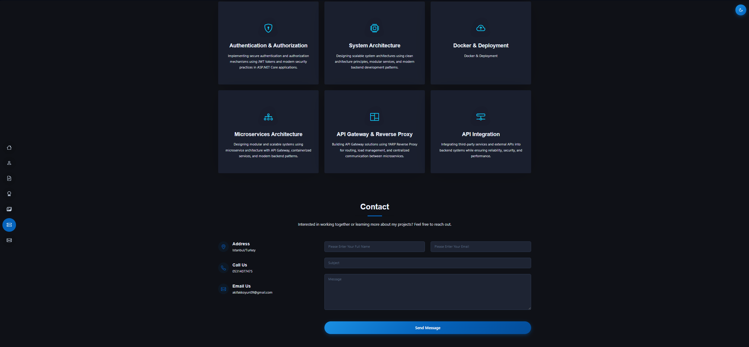 Personal Portfolio Microservices Platform